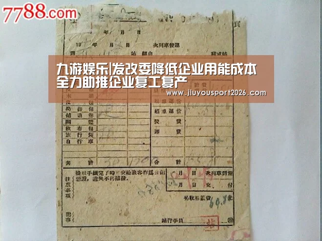 九游娱乐|发改委降低企业用能成本全力助推企业复工复产(图3) 九游娱乐